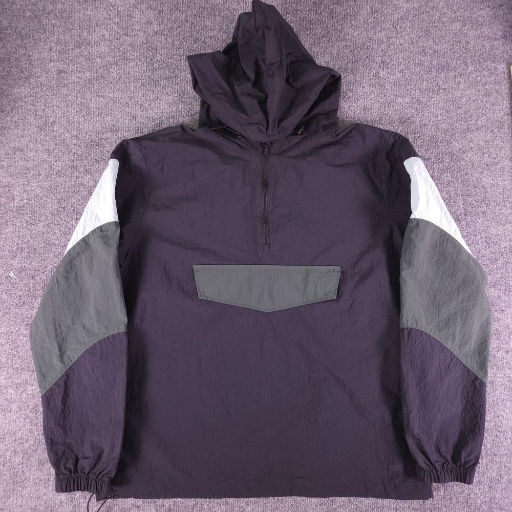 Fabletics Lightweight Anorak‎ Elemental Track Pullover Windbreaker Black Green M